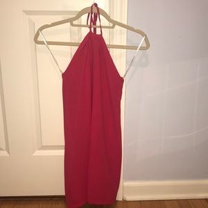 Lovers and friends pink halter dress